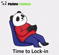 Sitting Locked In GIF by Pandu Pandas