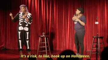 phoebe robinson halloween GIF by 2 Dope Queens Podcast