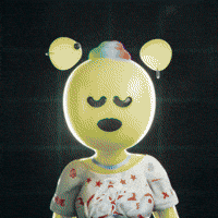 Bozoverse party running community abstract GIF