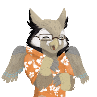 Bird Laughing Sticker by Cyrentec @ Stellar Genetic