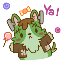 Welsh Corgi Halloween Sticker by Lazy Corgi