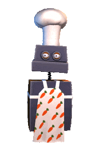 ResolutionGames cooking robot chef resolution Sticker
