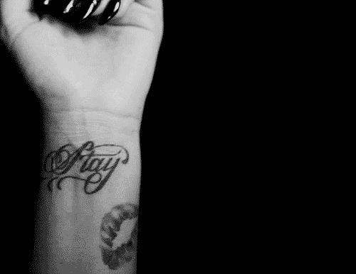 stay strong black and white GIF
