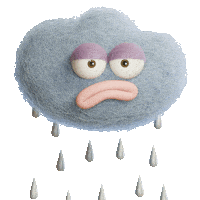 Sad 3D Sticker by mattbag3d