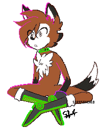 SaraOkyGirl giphyupload dog pixel sonic Sticker