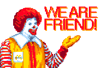 Ronald Mcdonald Friendship Sticker