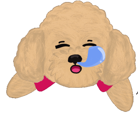 Sleepy Puppy Sticker