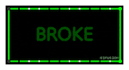 No Money Neon Sticker