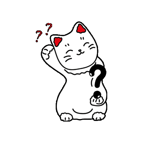 Yudesign cat japan why question Sticker