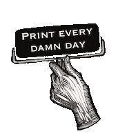 minimartprintshop art hands ink mini Sticker