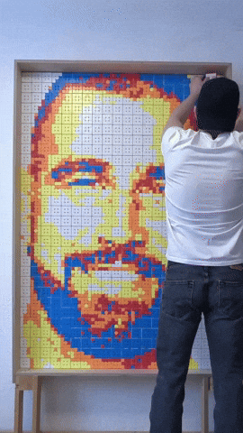 Super Bowl Art GIF