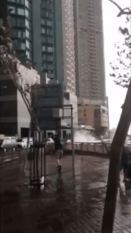 Big Waves Slam Hong Kong Island as Typhoon Haima Hits