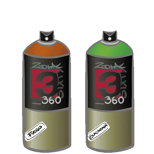 ZODHA giphyupload graffiti spray colores Sticker