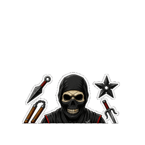 Skull Ninja Sticker