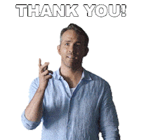 Ryan Reynolds Thank You Sticker by The Hitman's Wife's Bodyguard