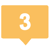 Orange Number Sticker by Miss Evangeline