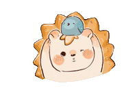 Niniouo bird 跳 刺蝟 彈跳 Sticker