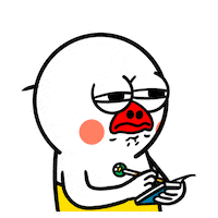 Serious Writing Sticker by kwaesam