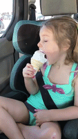  Little Girl Will Finish Her Ice Cream!
