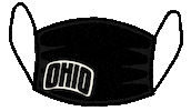 Black Mask Sticker by Ohio University