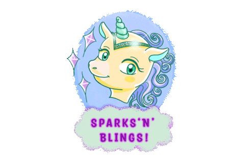 Unicorn Crown Sticker by SparksNBlings