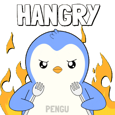 Hungry Penguin Sticker by Pudgy Penguins