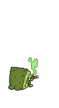 Smoke Spongebob Sticker