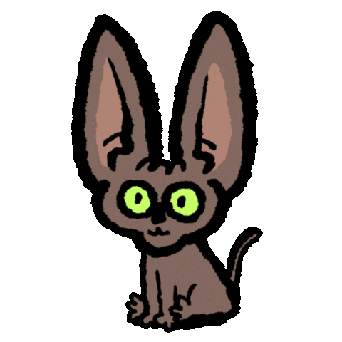 Cat No Sticker by Tony Papesh