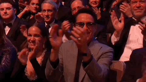 Robert Downey Jr Applause GIF by BAFTA