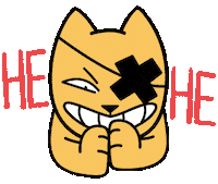 bricxart cat evil pirate evil laugh Sticker