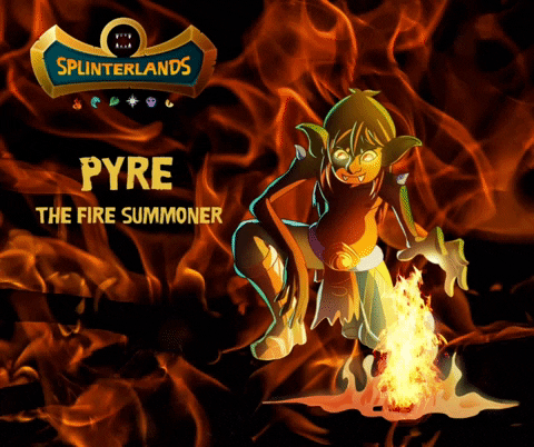 Splinterlands giphyupload fire nft trading card game GIF