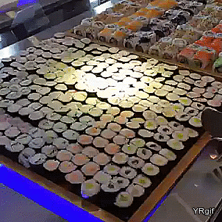 sushi satisfying GIF