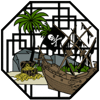 Cove Shipwreck Sticker by Memphis Escape Rooms