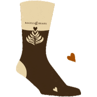 Heart Latte Sticker by Bagels & Beans