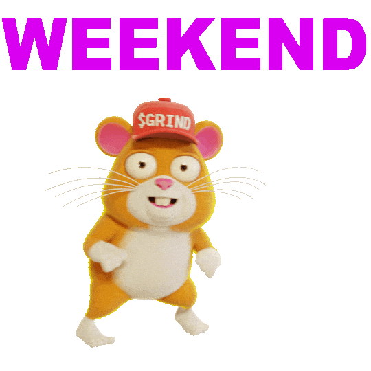 Weekend Hamster Sticker by Grind