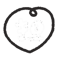 Heart ブラック Sticker