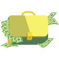 xtvsocial money cash bag rich Sticker