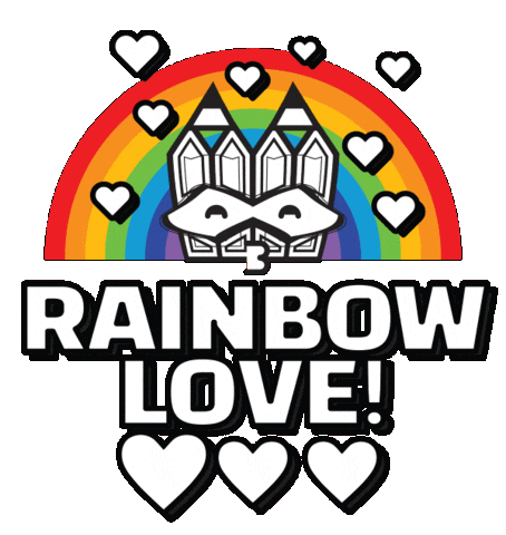 Rainbow Love Sticker by Stamatia Alexaki