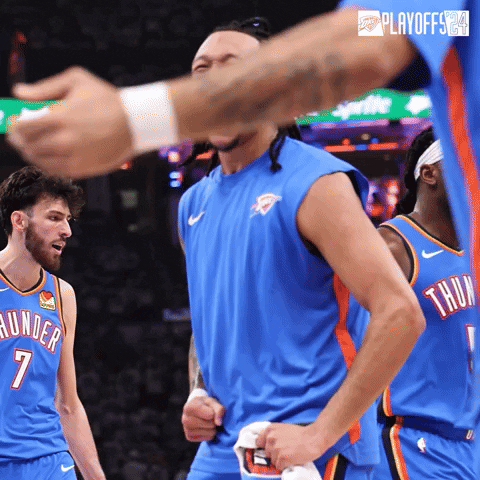 High Five Lets Go GIF by OKC Thunder