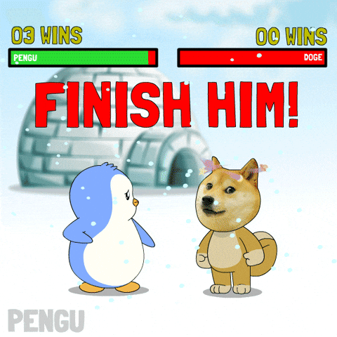 Fight Finish Him GIF by Pudgy Penguins