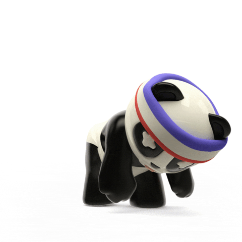 Mrkatandfriends fitness gym exercise panda GIF