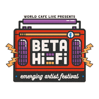worldcafelive world cafe live worldcafelive betahifi beta hi-fi Sticker