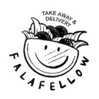 Falafellow happy smile white psychedelic Sticker
