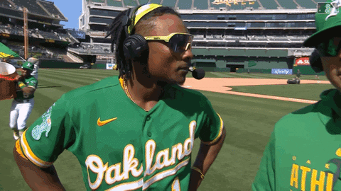 Happy Major League Baseball GIF by Oakland Athletics