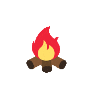 Campfire Bonfire Sticker by dongsuh