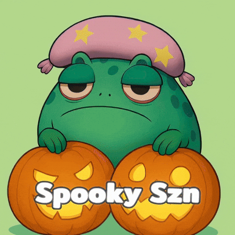 Halloween Frog GIF by Tamitos