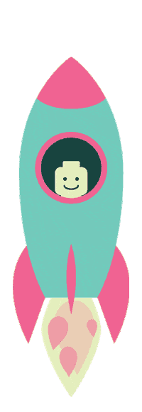 Rocket Lego Sticker by Vibes Art