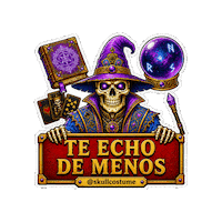 Te Echo De Menos Skull Sticker
