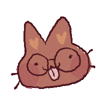 chewzyart love cats couple romance Sticker