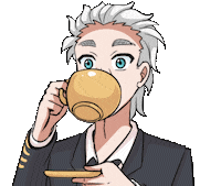 Tea Drinking Sticker by Jin